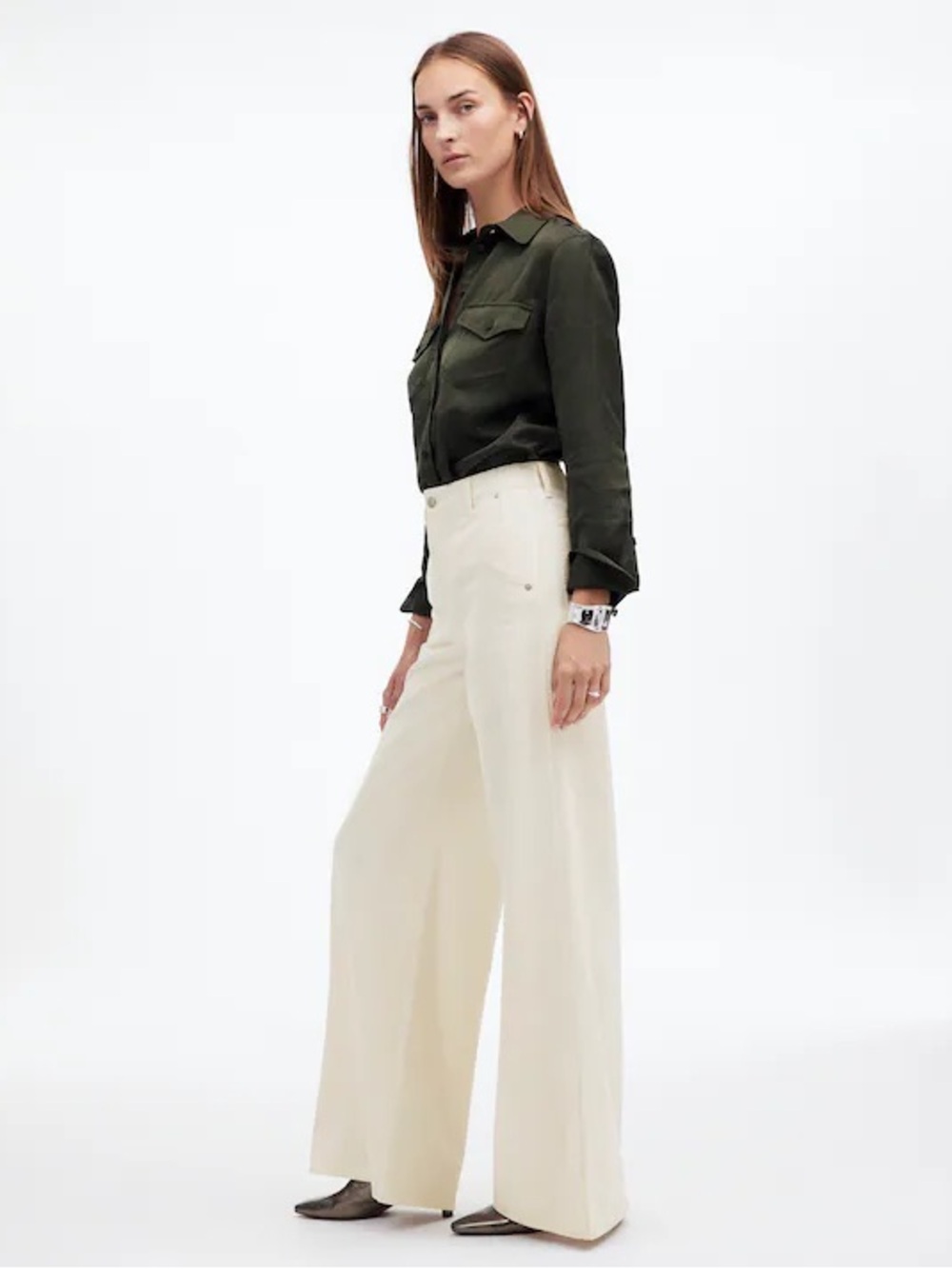 Madewell Wide Sweep Denim Trousers Pants
